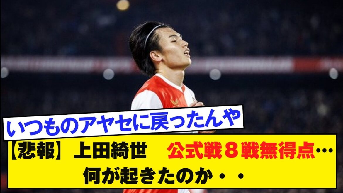 [Sad news]Kiyo Ueda scoreless in 8 official matches...What happened...