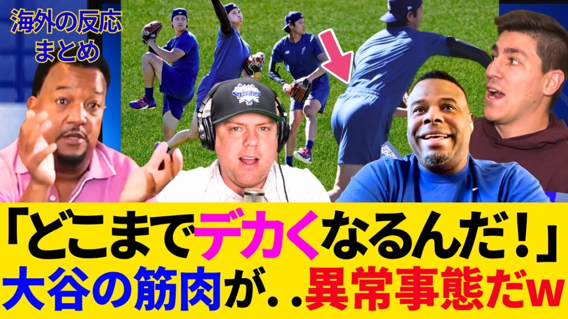 "Otani's muscles are now a deadly weapon..." We are speechless at his "bomb-sized" muscle mass! The coach looks like a dwarf lol The completely revived dual-wielding is so “God of Destruction” that the entire United States takes the white flag...Legend is so excited![Latest/Shohei Otani/MLB/Dodgers/Overseas reactions]