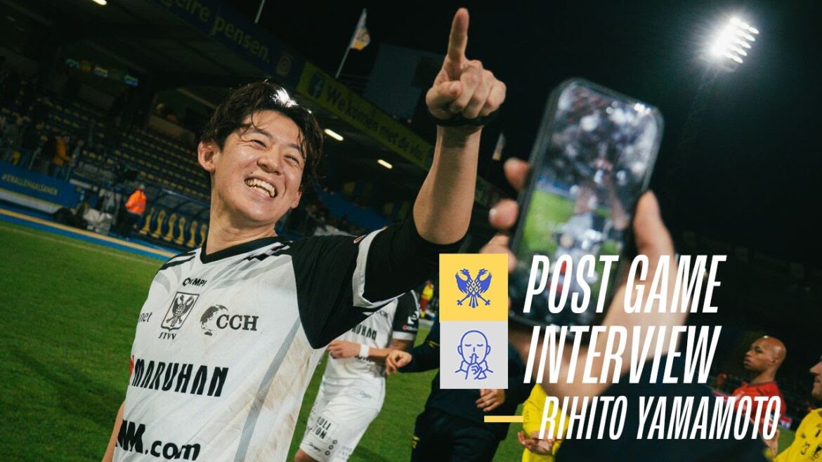 [Sint-Truiden]Post-match interview with Rinhito Yamamoto, who scored two goals in one game for the first time in his career