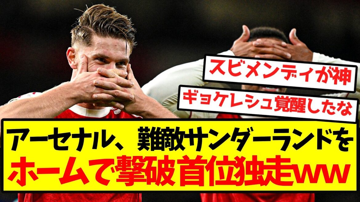 [Leading the race for the title]Arsenal take the lead after defeating Sunderland lol