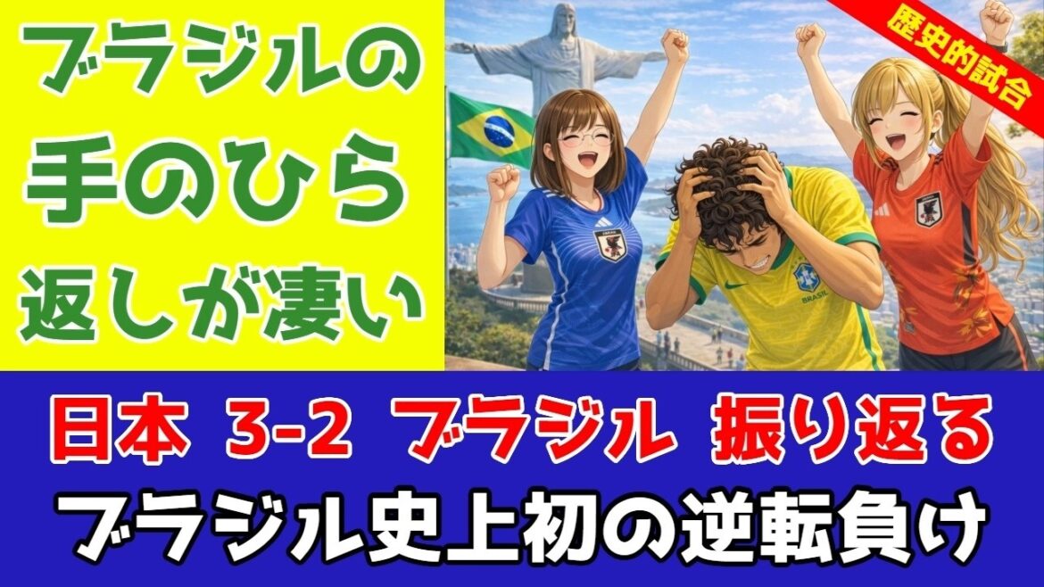 Historic victory! Japan 3 vs 2 Brazil! Looking back with Brazil supporters!