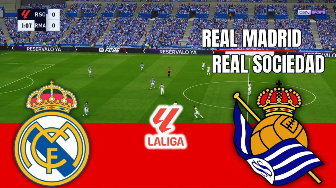 REAL MADRID vs REAL SOCIEDAD LaLiga 2026 Full Match Simulation/Prediction PES 26 Gameplay