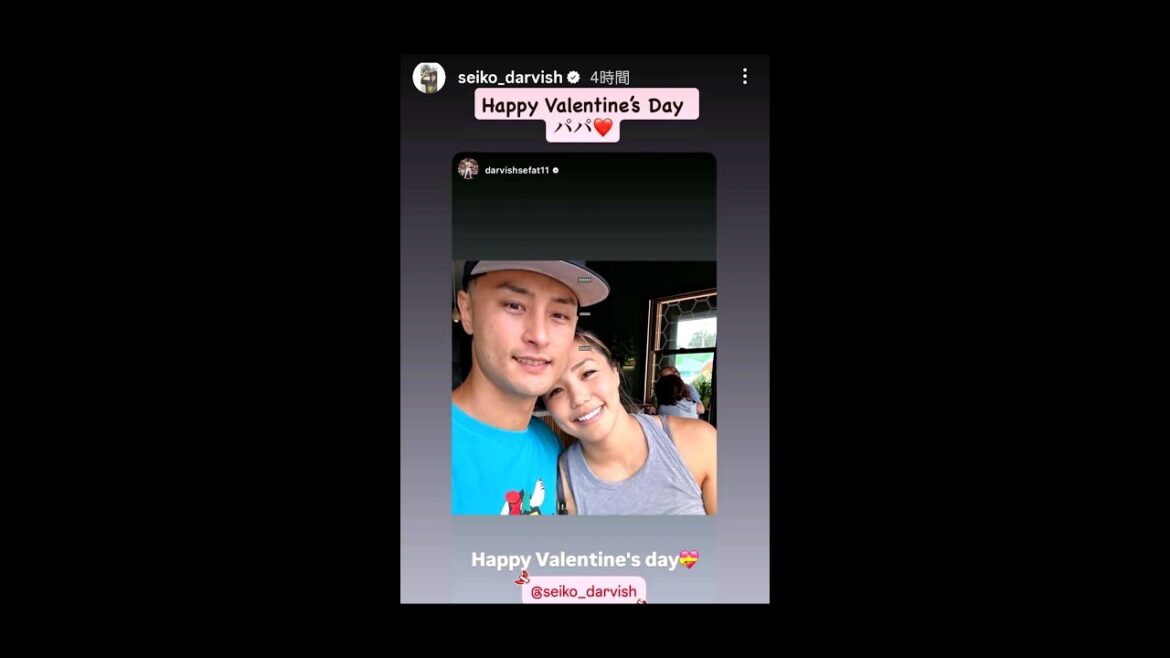 A lovey-dovey couple shot of Yu Darvish and Seiko!