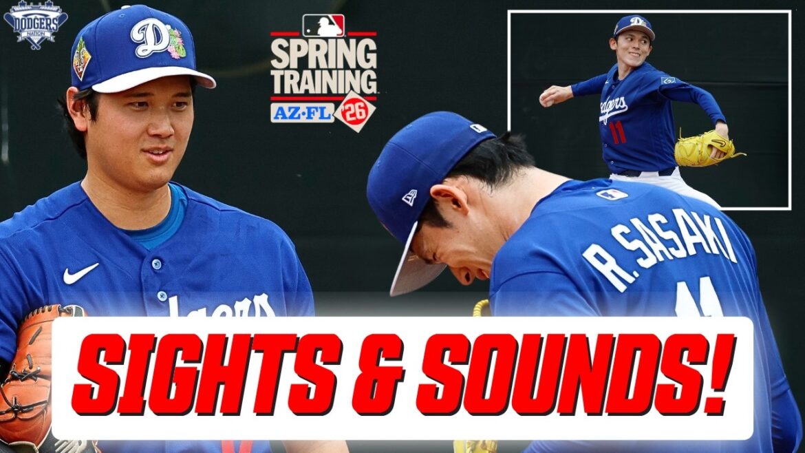 First Look At Roki Sasaki Vs Live Batters , Shohei Ohtani & Yamamoto  Conditioning - Spring Training