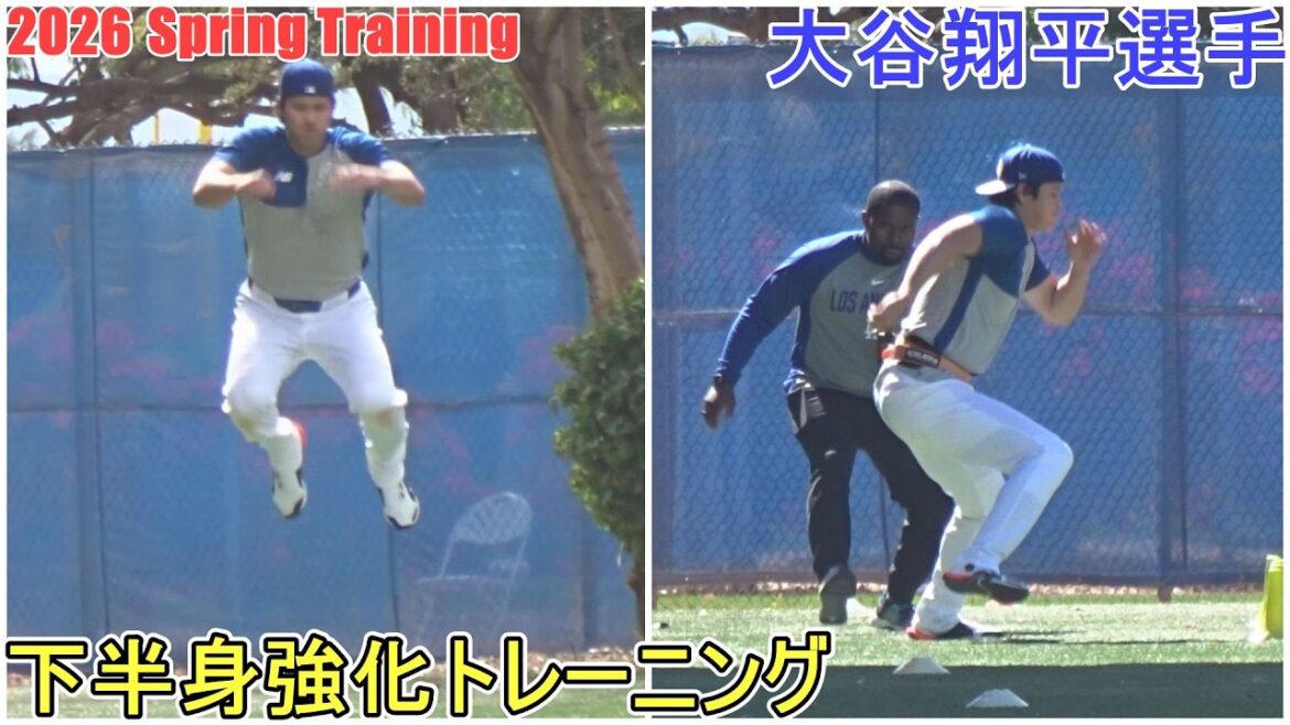 Lower body strengthening training ♦ Jump & side step ♦[Shohei Ohtani]~ Whole practice / Day 2 ~ Shohei Ohtani 2026 Spring Training