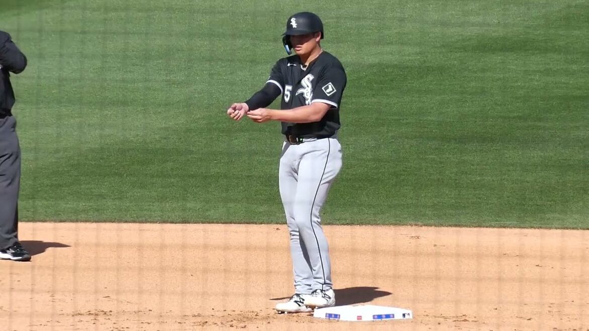 Is Munetaka Murakami provoking Seiya? LOL On the second hit, he gestured to the senior from second base. #Arizona camp #suzuki #seiya #murakami #mune #Cubs showed a presence on par with Seiya's home run