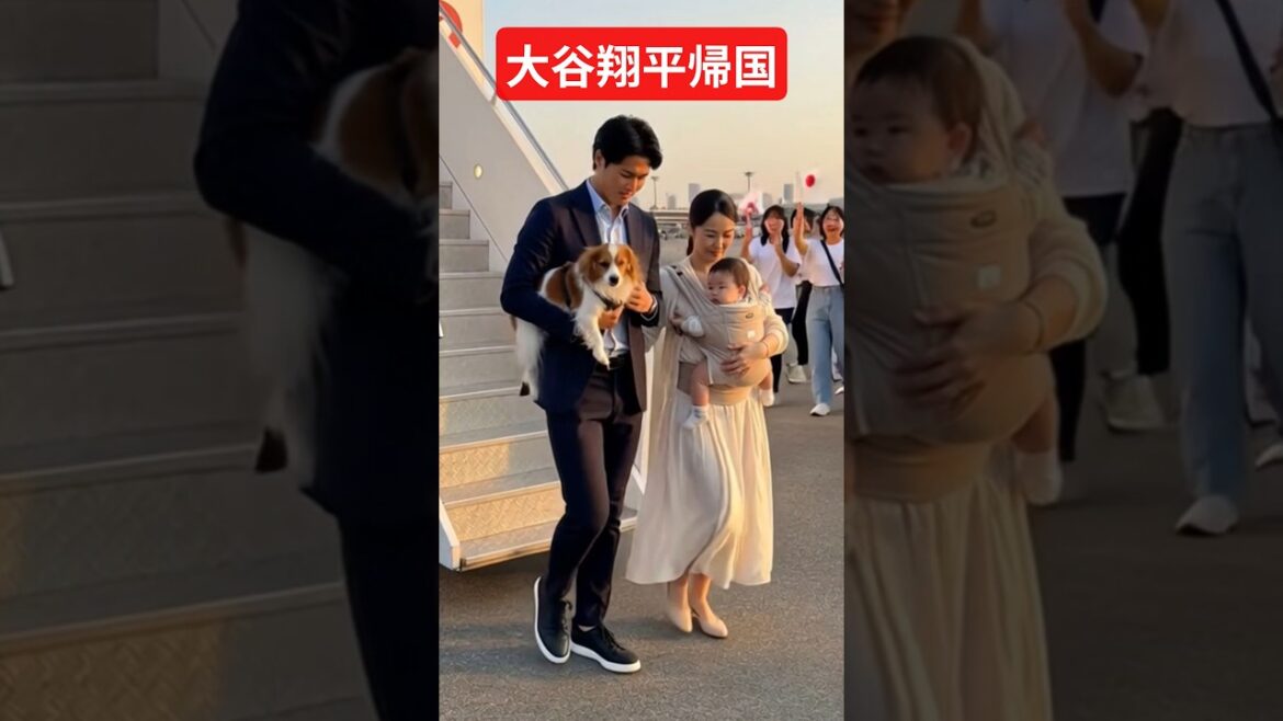 Shohei Otani and his family return home...arrive at Haneda Airport on a chartered plane