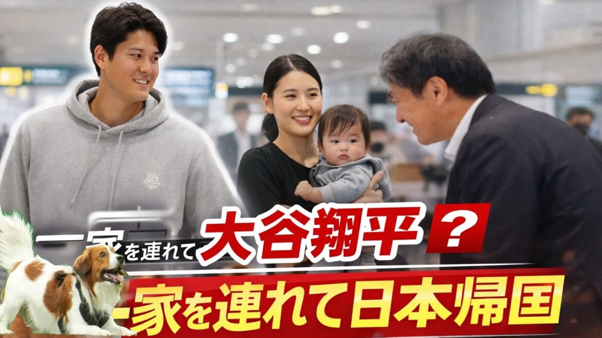 [Easy to carry his beloved daughter's stroller]Shohei Otani's "true face as a father" shown on his return to Japan Behind the scenes when he arrived in Japan with his family via Haneda