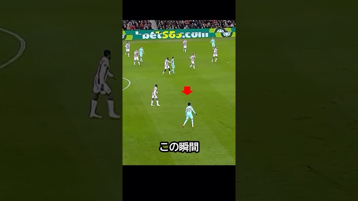 Repulsion step here too! The day when Kaoru Mitoma contributed to a goal by using a rebound step other than dribbling! #soccer