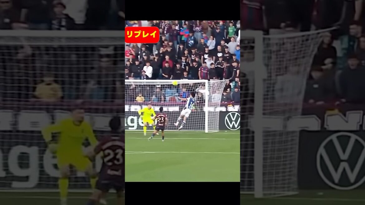 First time in my professional career! The day when Takefusa Kubo scored his first goal with an unexpected header! #soccer