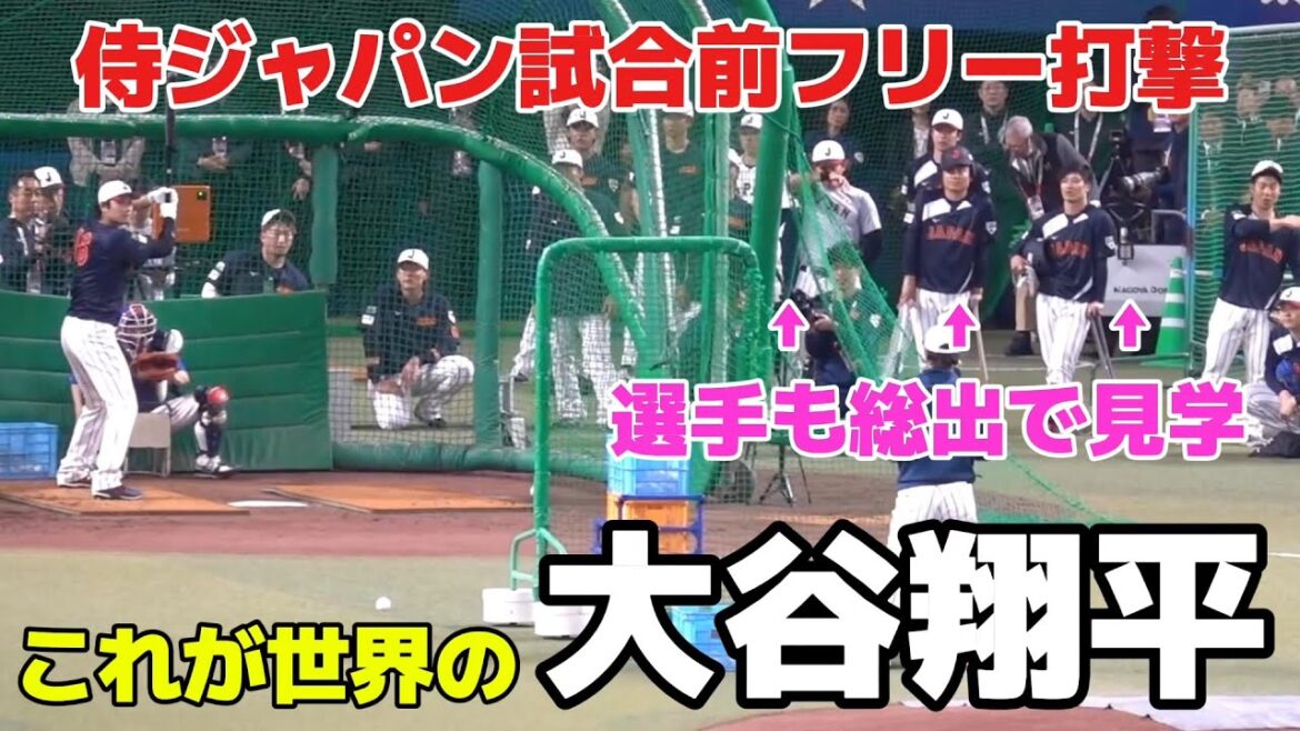 [SAMURAI JAPAN]This is the world's Shohei Otani! Free batting before the match! A series of shocking extra-large bullets that even the players were transfixed by!