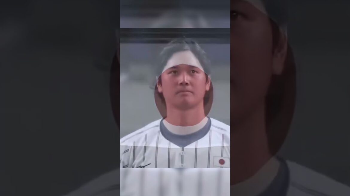 Shohei Ohtani cries during Japan's National Anthem at WBC warm-up game 😭🇯🇵 #shorts