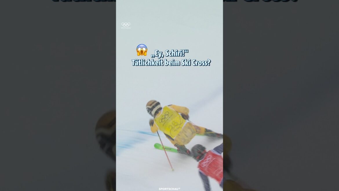 Hey referee! Assault in ski cross | Olympics | Sports show #shorts Hey referee! Assault in ski cross | Olympics | Sports show #shorts