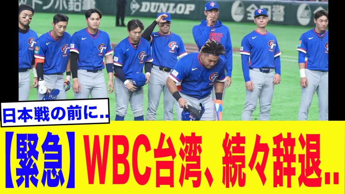[Emergency situation]WBC Taiwan representative declines one after another...