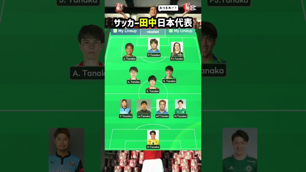 Japan Soccer National Team Tanaka has been announced #Japan Soccer National Team #J League #Best Eleven
