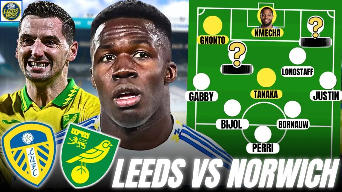Gnonto, Tanaka & Nmecha to START? | Leeds Vs Norwich Starting XI Show!