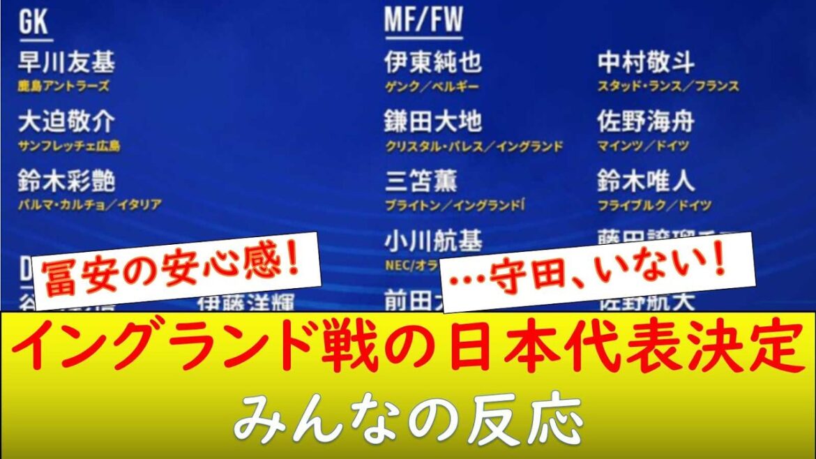 Japan representative to play against England decided!