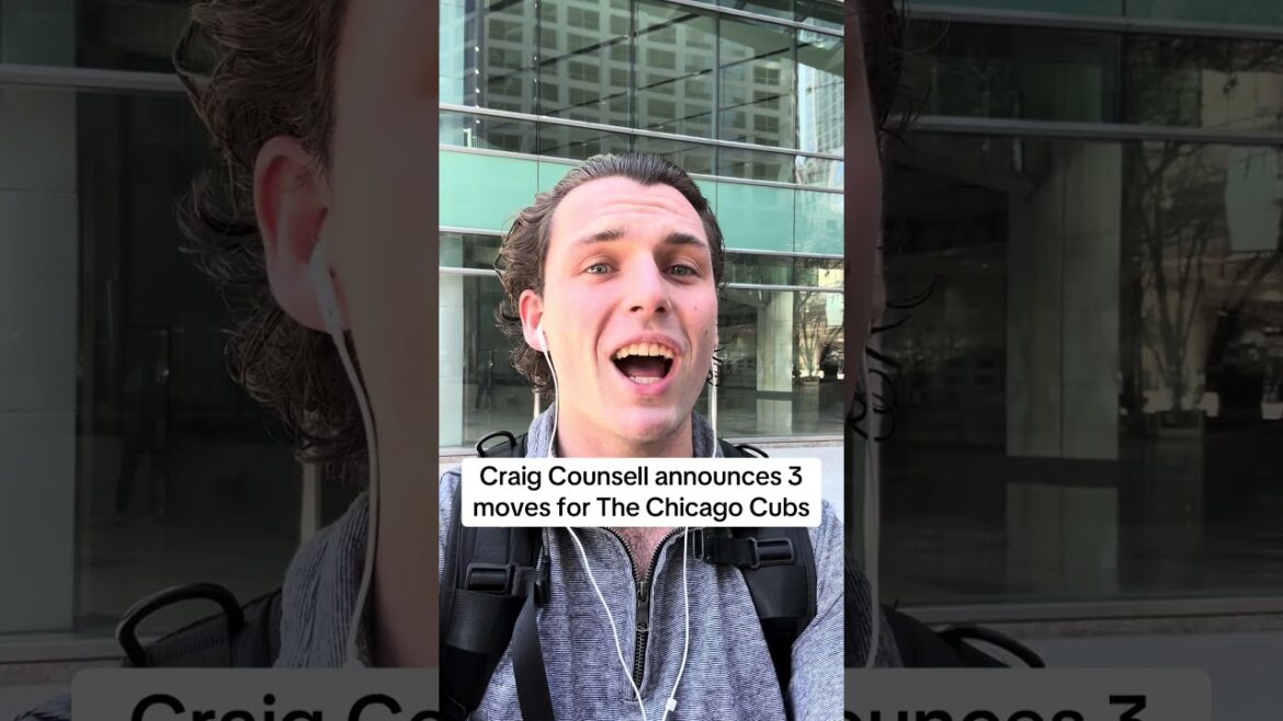 Craig Counsell announces 3 moves for The Chicago Cubs. #chicago #chicagocubs #chicagocubsbaseball