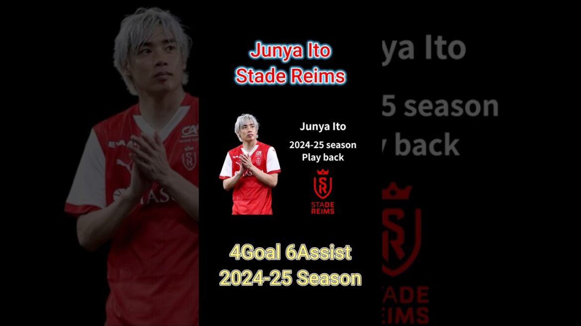 [Junya Ito]Consecutive goals and assists at Stade Reims! 33.9% creation｜An extraordinary record among the top of Europe's five major leagues