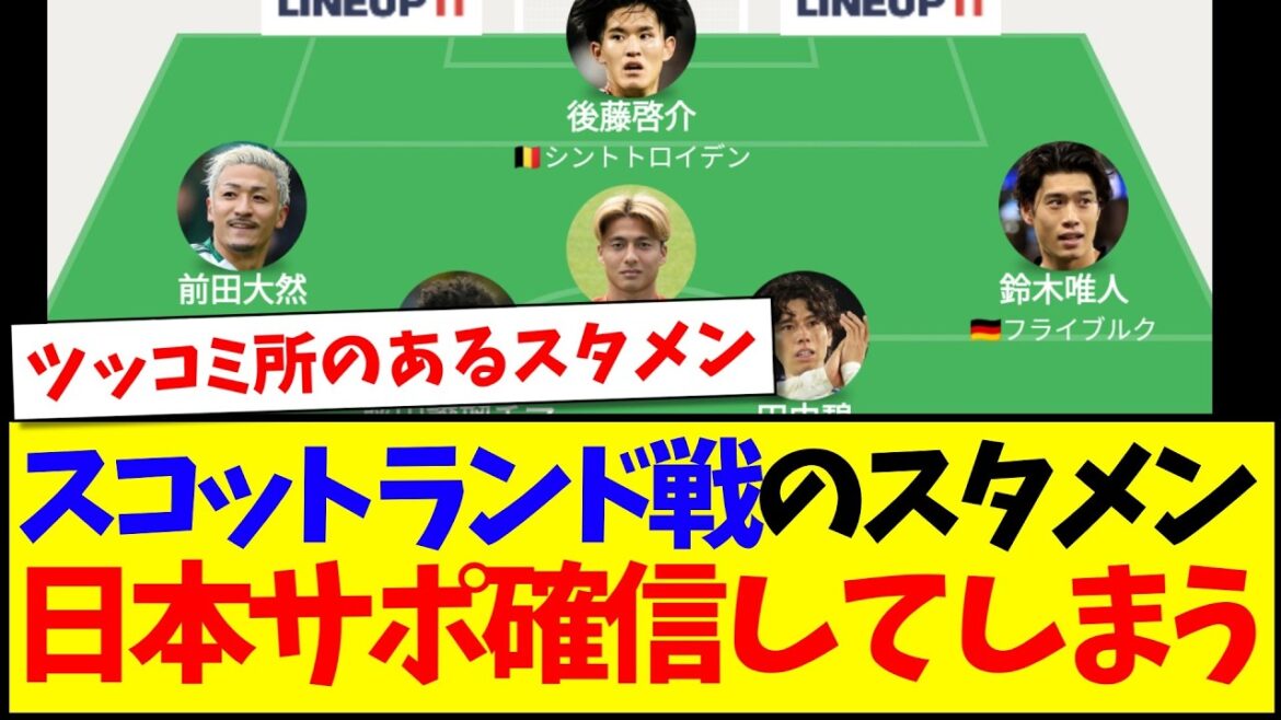 [Breaking News]Here is the reaction of Japanese supporters who are convinced after seeing the starting lineup for the game against Scotland lol