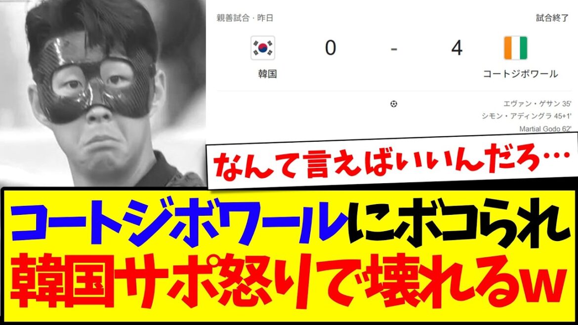 [Korean Reaction]Here is the reaction of Korean soccer fans who start to break down with anger after being completely beaten by Ivory Coast wwwwww