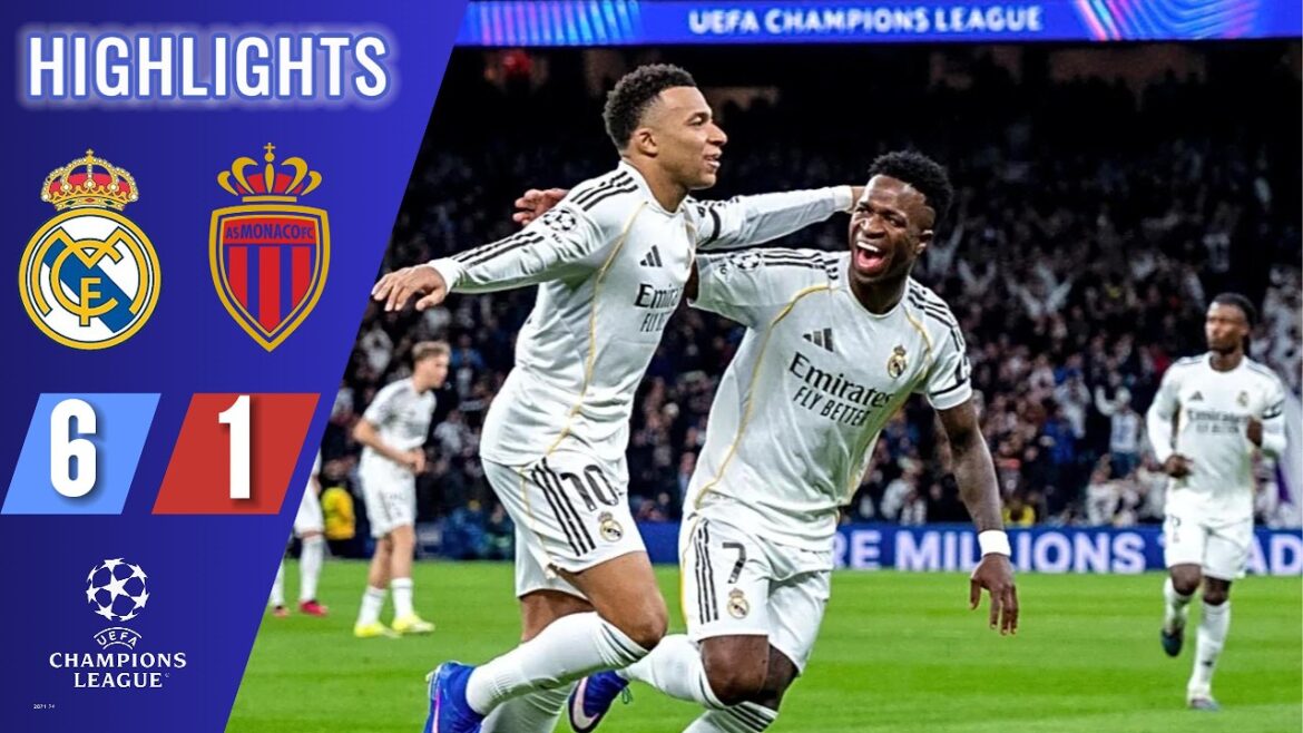 Real Madrid vs AS Monaco : Goals & Highlights - Champions League 2025/26
