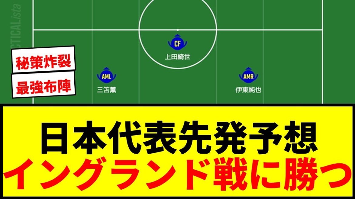 [Japan National Team]Prediction for starting lineup against England! Is it the strongest lineup with the fluidity of Ito & Doan on the right and Mitoma & Nakamura on the left? 【local】