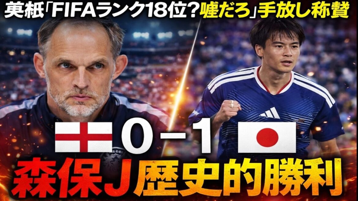 [Overseas commotion]England sinks to 4th place in FIFA! Japan's national team performs miracle at Wembley...British media is at a loss for words after Kaoru Mitoma's blow