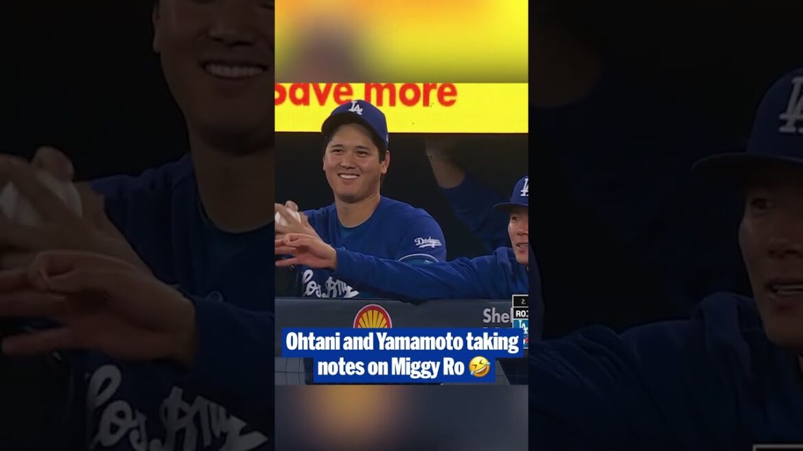 Ohtani and Yamamoto had to practice some grips after watching Miguel Rojas pitch tonight 🤣
