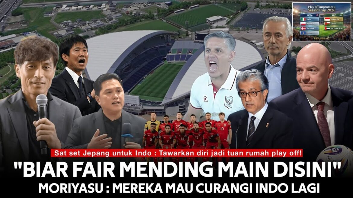 JFA President: To be fair, Play offs are played here! AFC FUCKED "I can't" Moriyasu: I want to cheat, right?