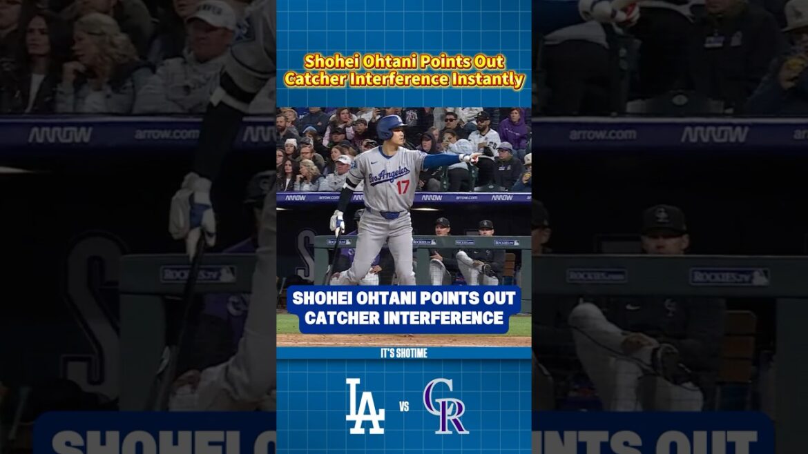 Shohei Ohtani Points Out Catcher Interference