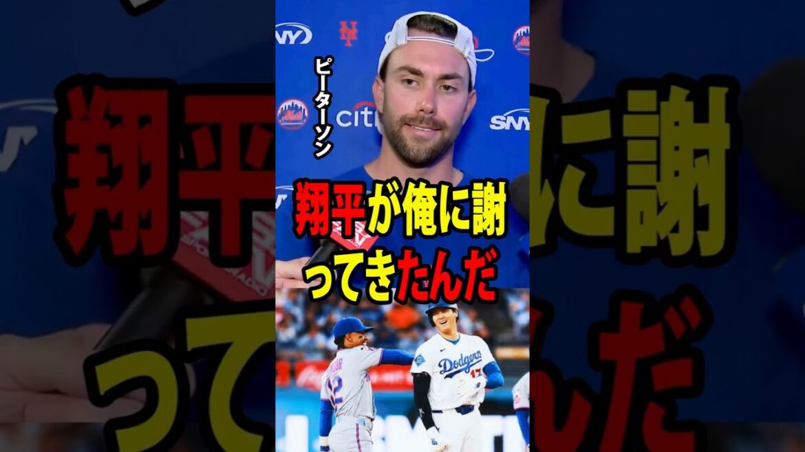 [Shohei Ohtani]Mets pitcher David Peterson revealed - What was the surprising thing Shohei Ohtani said to him right after he received a pitch from him on his shoulder?[Overseas reaction MLB Major Baseball]
