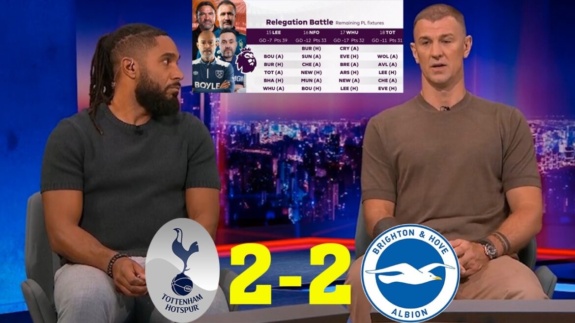 MOTD Tottenham vs Brighton 2-2 Will Spurs Really Be Relegated This Season?🤔 All Interview
