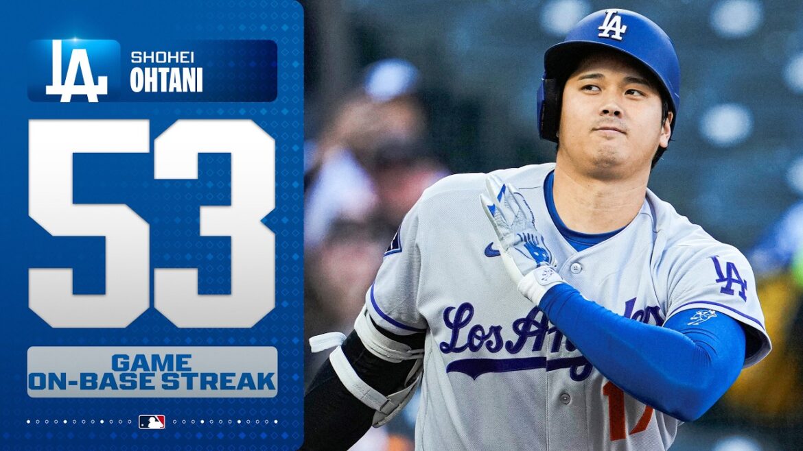 53 GAMES! Shohei Ohtani extends his on-base streak with an infield hit! Shohei Ohtani MLB Highlights
