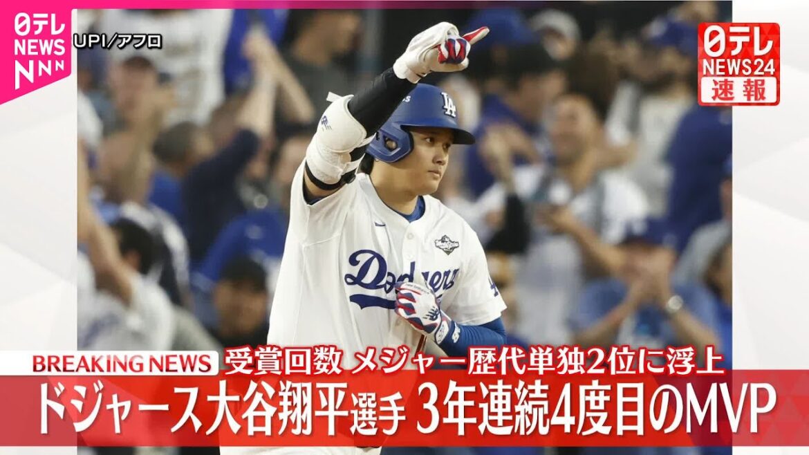 [Breaking News]Dodgers' Shohei Ohtani National League MVP