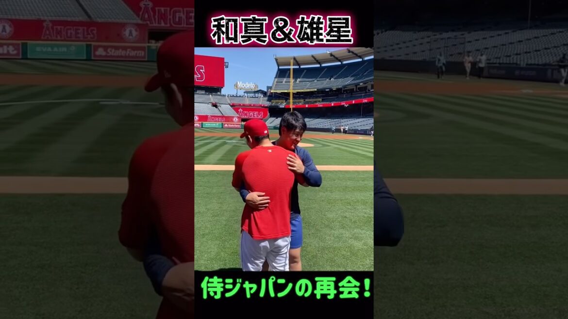 Yusei Kikuchi and Kazuma Okamoto reunite 🤝 #Baseball #mlb