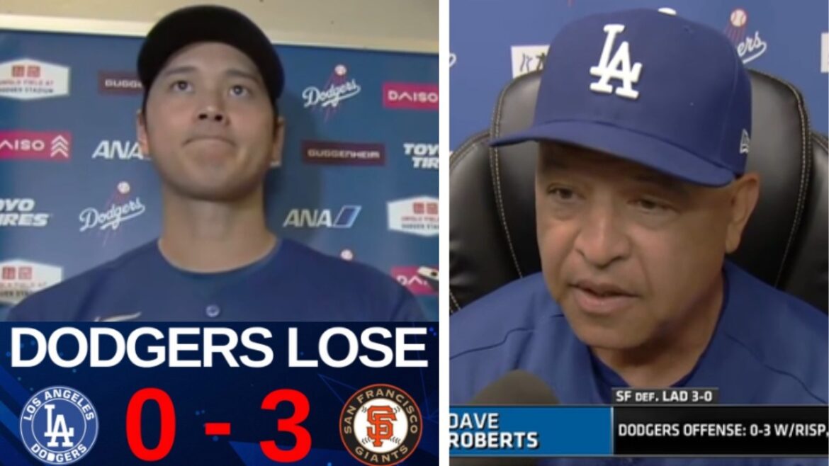 "We will back in next game" - Shohei Ohtani & Dave Robert STRONG REACTS Dodgers fall to Giants 3-0