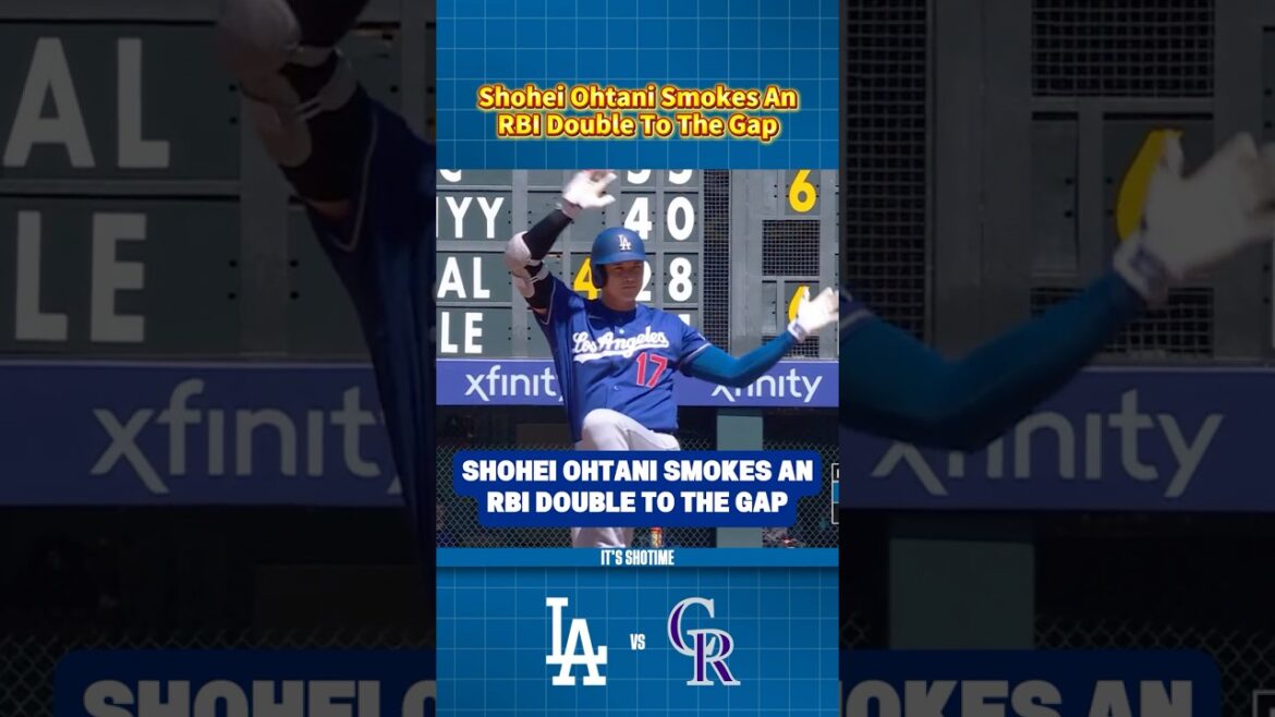 Shohei Ohtani Smokes An RBI Double To The Gap