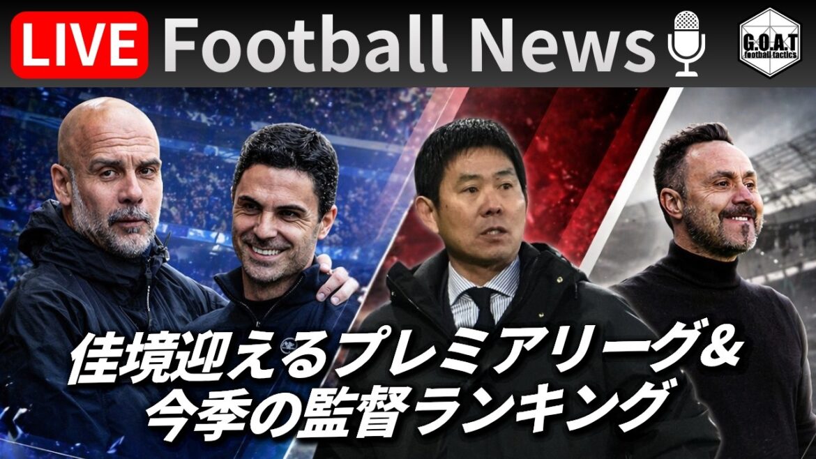 [Football News]The current state of the Premier League is reaching its climax & Manager Moriyasu ranks in the "Manager Ranking"!?｜Discussing the latest topics with GOAT LIVE 4/24 21:00~