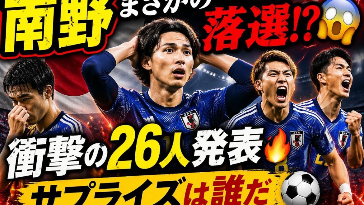 🔥Will Minamino be eliminated!? The 26-man prediction for Japan's World Cup team is shocking...Who will be in the surprise spot! 😱⚽ // 🚨Shocking news! Possibility of Minamino's absence...Fans are uproar over Moriyasu Japan's decision😱