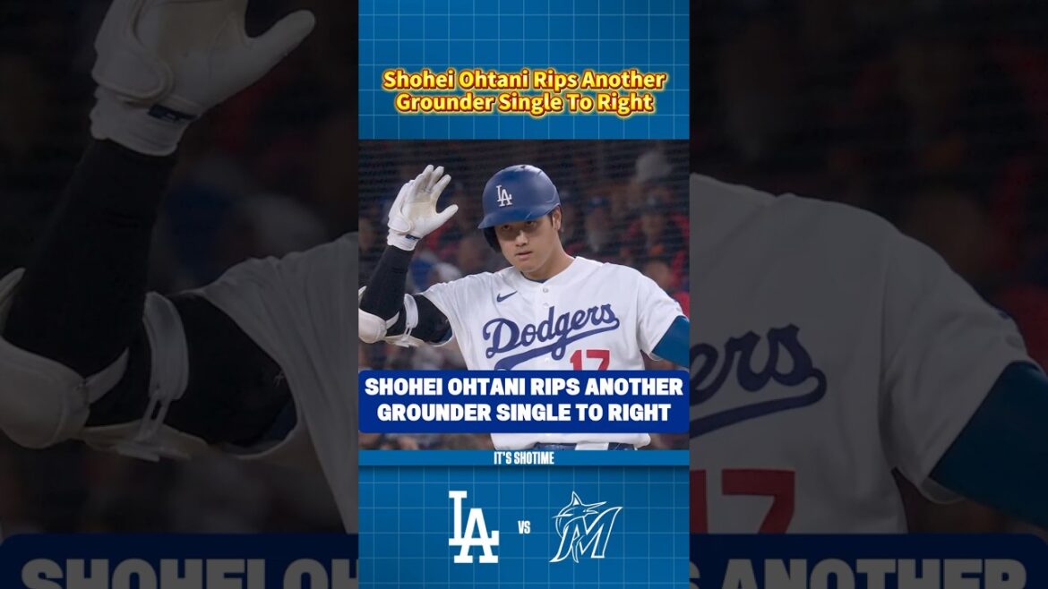 Shohei Ohtani Rips Another Grounder Single To Right