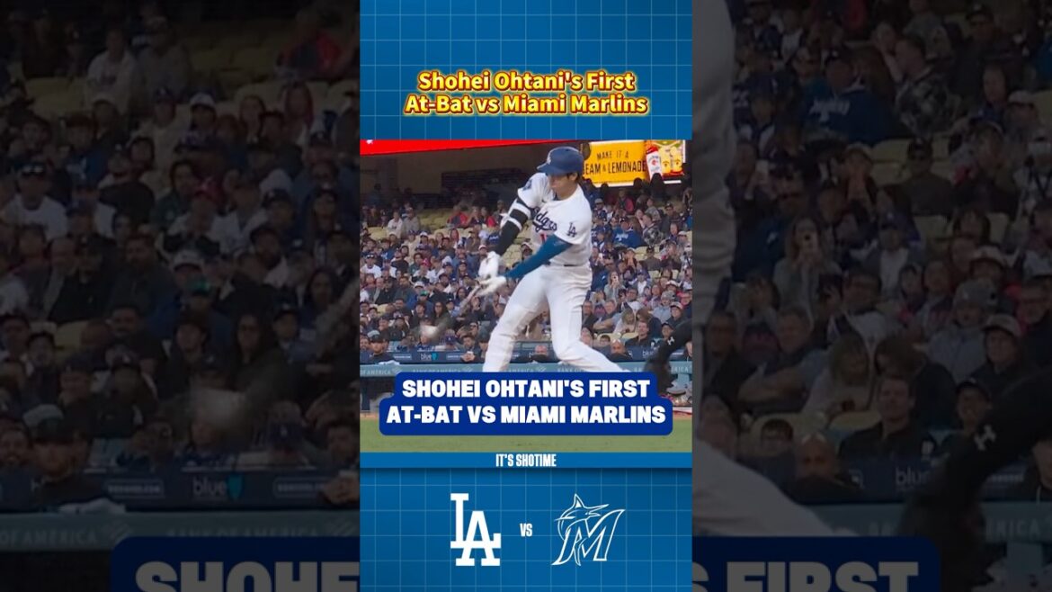 Shohei Ohtani's First At-Bat VS Marlins Game 1