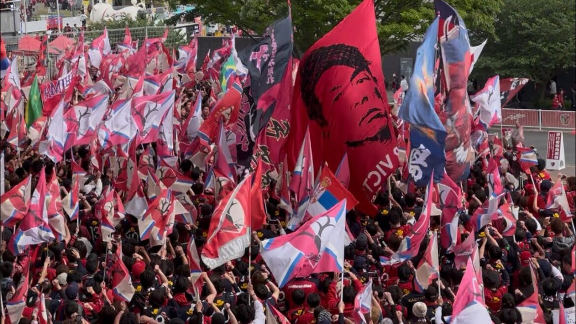 [Kashima Antlers]A huge amount of flags today!! ️Pre-match supporters rally vs. Mito J1 Centenary Concept League