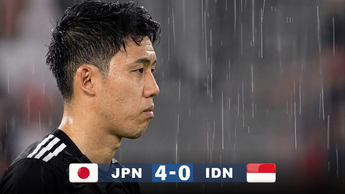 Samurai Blue, unstoppable even in heavy rain, crushes opponents | Japan vs Indonesia | World Cup 2026 Qualifying