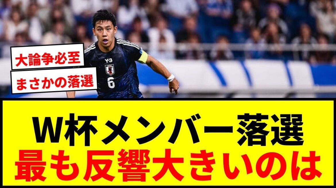 [Japan National Team]Who is getting the biggest reaction from being rejected from the World Cup? Thoroughly verify the risk of not being selected for the 5 performance groups!
