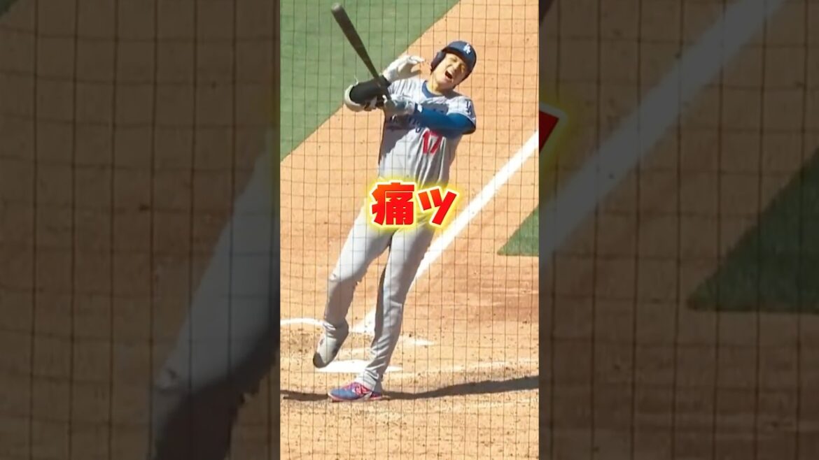 Shohei Otani screams after being hit! dodgers vs cardinals