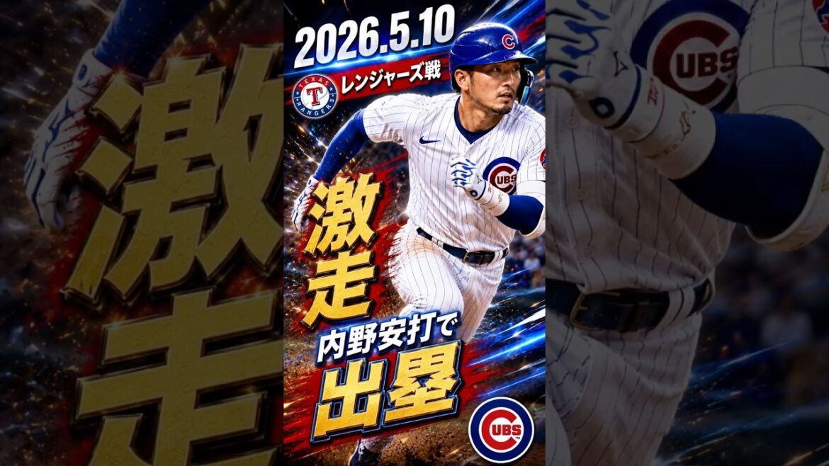 [Seiya Suzuki]2026.5.10 “Gekisou! Get on base with an infield hit” vs. Rangers #Seiya Suzuki #Cubs #mlb