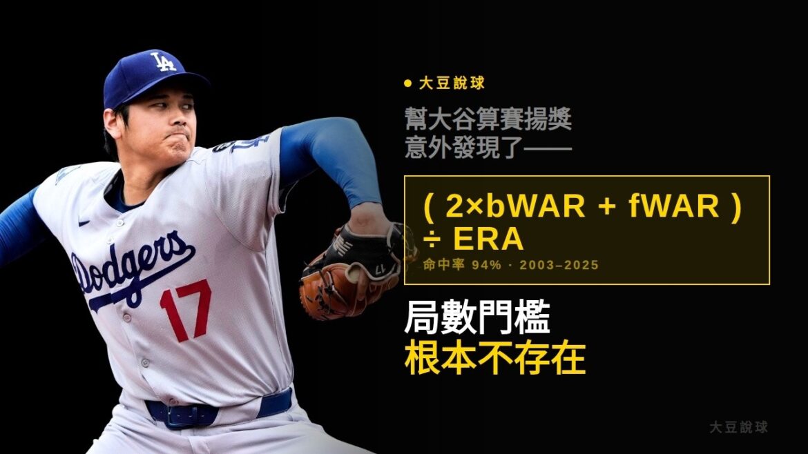 [Soybean Talks]People say Ohtani doesn’t have enough innings to win the Cy Young. After studying the data for twenty years, I disagree.