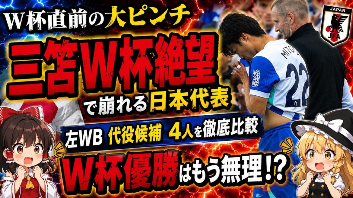 [Sad news]Kaoru Mitoma is in despair for the World Cup, and the Japanese national soccer team is in a state of emergency! ? How to deal with the tragedy just before the World Cup without Mitoma?[Slow commentary soccer]