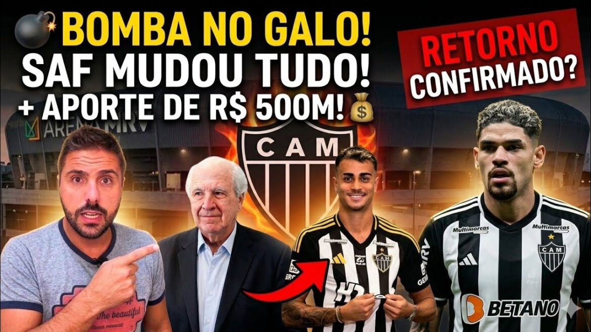 🚨🔥 OUT NOW!! NICOLA CONFIRMS NEW % OF SAF! BUSY MARKET IN GALO! ATLÉTICO MG NEWS